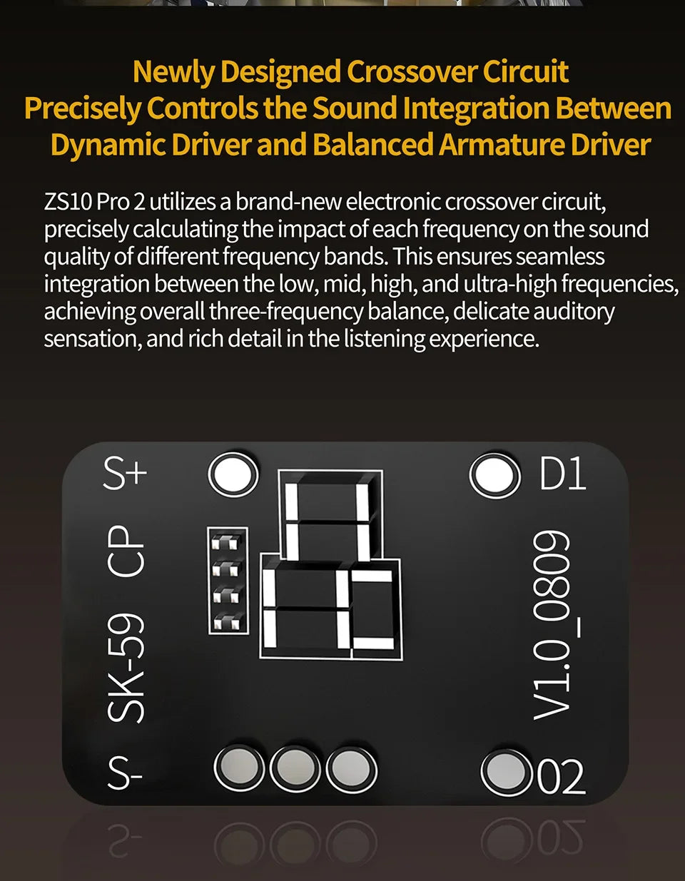 KZ ZS10 Pro 2 in Ear Metal Earphone HIFI Bass Earbud 4-Level Tuning Switch Headphone 2PIN Cable ZS10PRO2 ZSNPRO AS16PRO