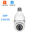 Tuya 2.4G/5G Dual-Band Bulb Camera 3MP/4MP/5MP WiFi Two Way Voice AI Human Detection Night Vision E27 Camera Surveilance Cam