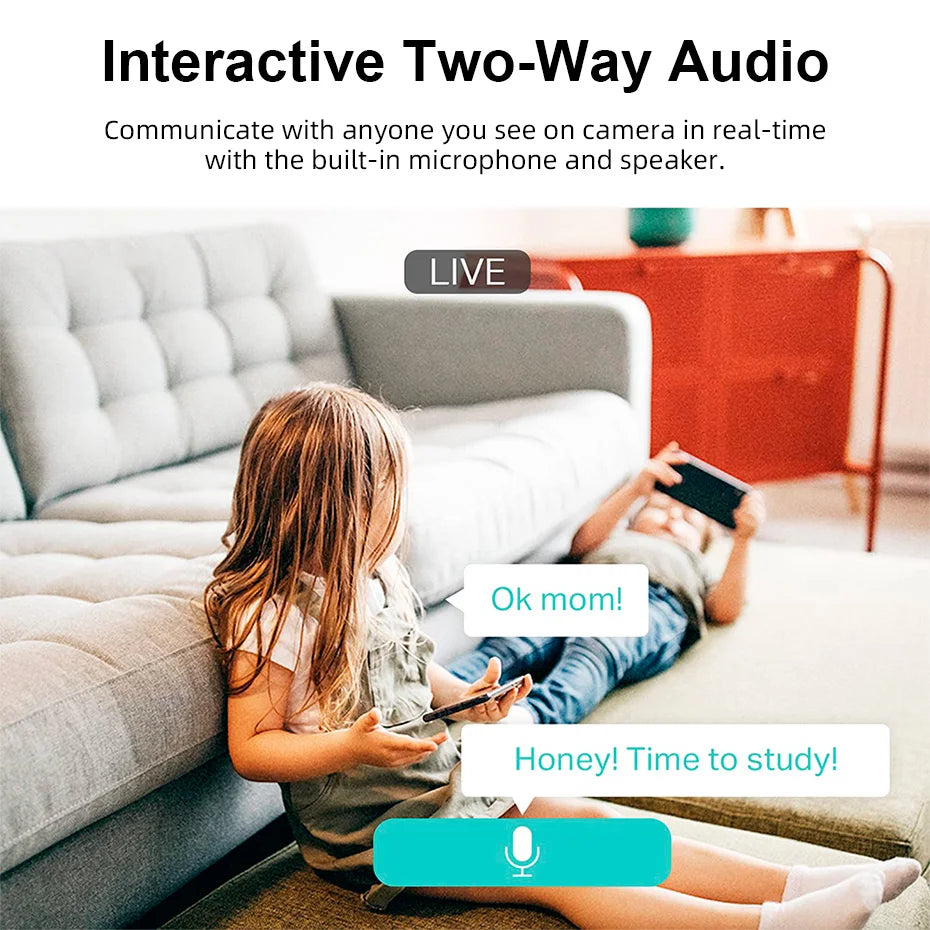 FUERS 5MP HD Indoor Security WIFI Camera For Baby Monitor Dog Camera Motion Detection Tuya Smart Home Works With Alexa