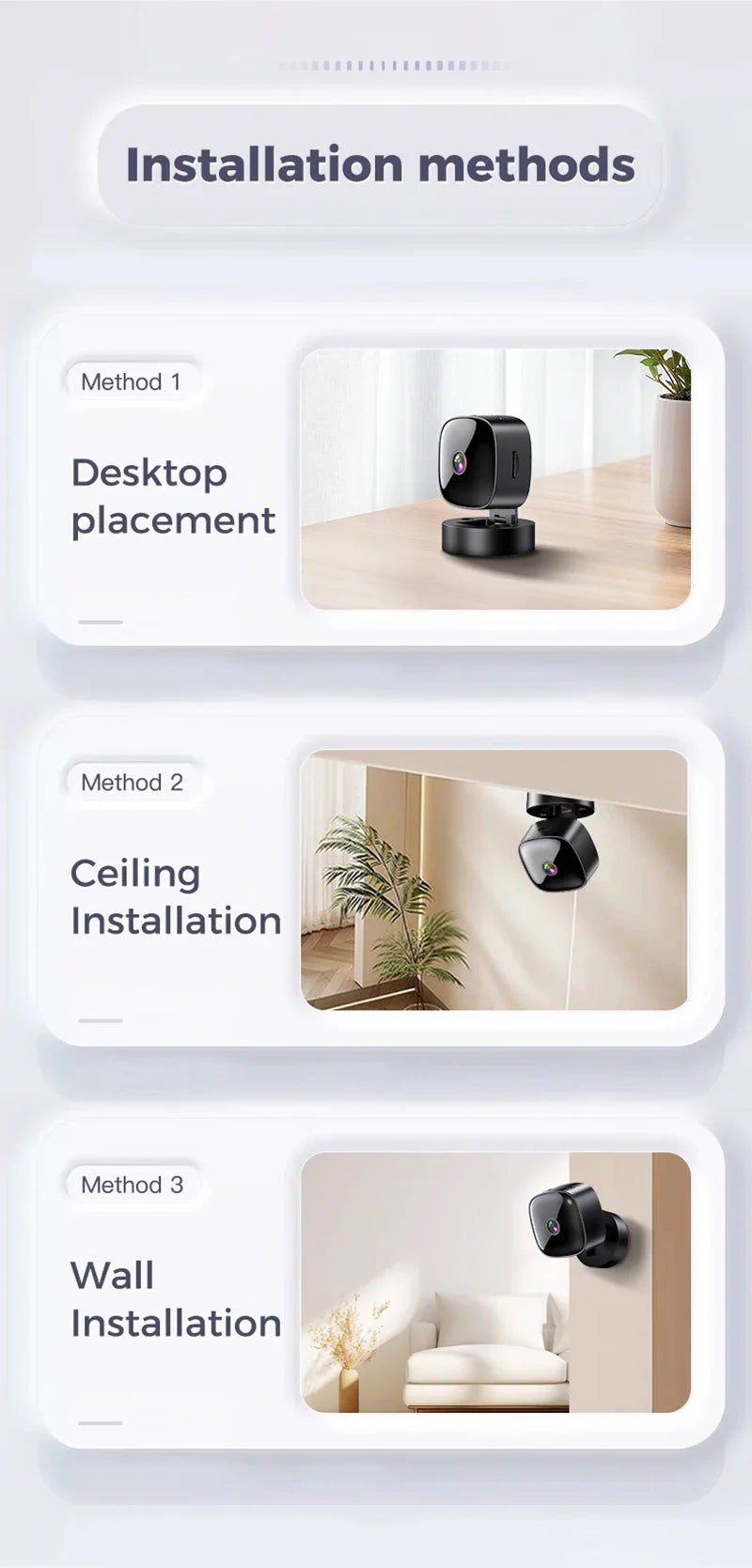 Lenovo 6K HD Wifi Mini Camera Wireless Security Protection Remote Monitor Camcorders Video Surveillance Home Smart Camera