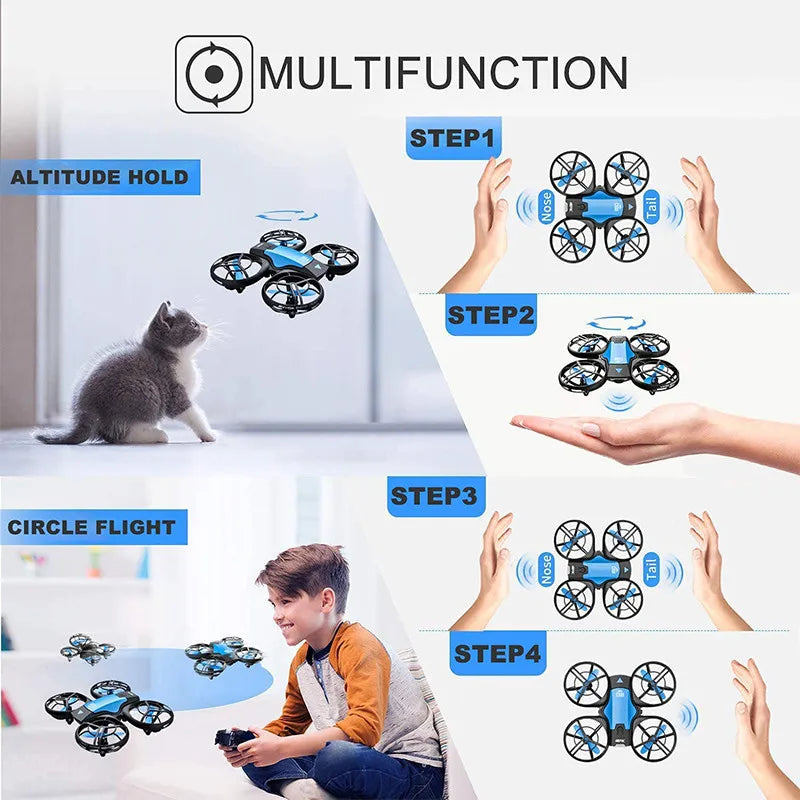 V8 New Mini Drone 4k profession HD 1080P Wide Angle Camera WiFi FPV RC Dron Height Keep Drones Helicopter Kids Toys 4DRC