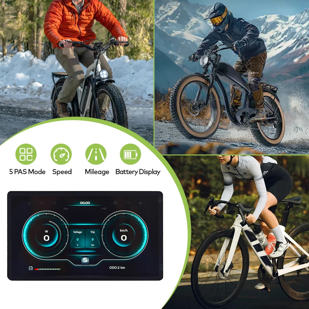 H8 NEW【UART2】 Electric Bicycle Computer Screen projection navigation Digital Stopwatch Speedometer for Ebike Cyclling Odomete