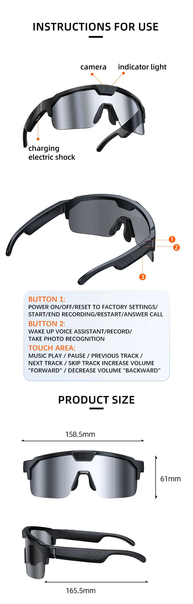 2026 New AI Sport Cycling Smart Glasses 80MP Camera 1200P HD Video Bluetooth 5.3WiFi Open Ear Riding Speaker Real-Time Translate