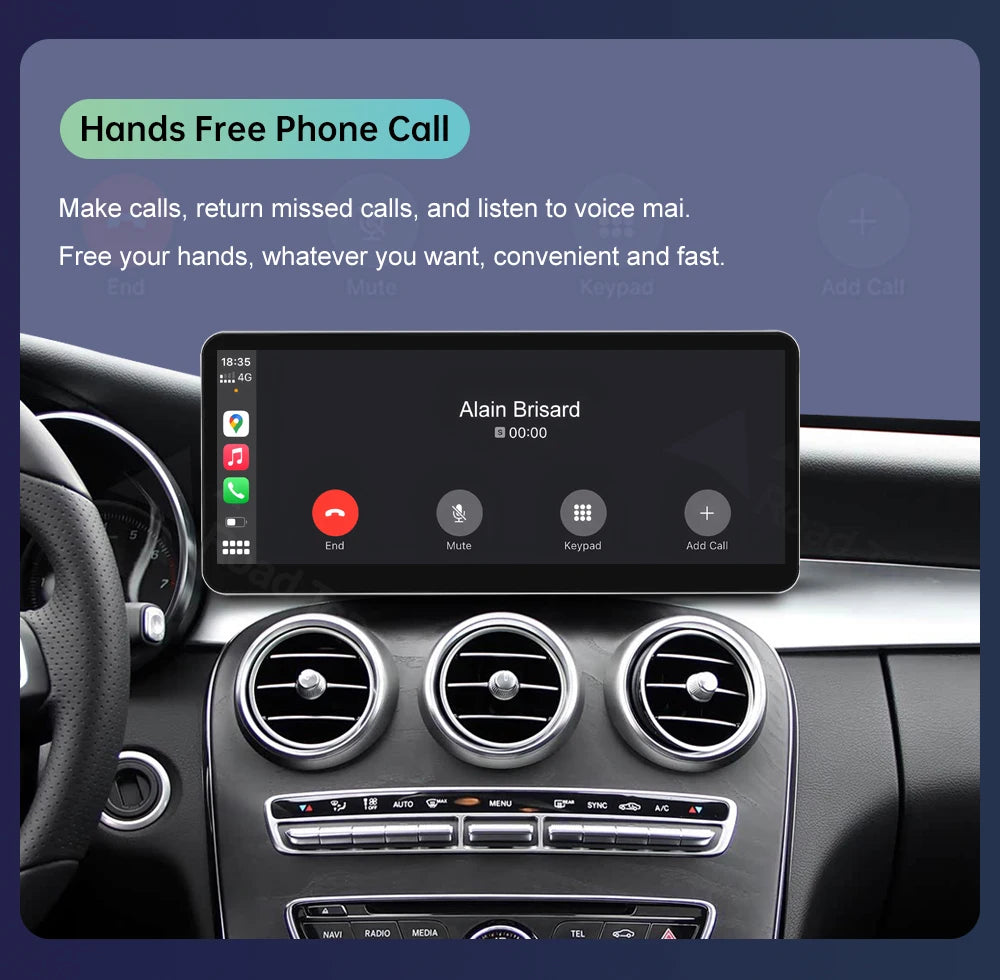 New 12.3" Linux Touch Screen for Mercedes Benz W205 GLC C V Class V447 GLA CLA NTG5.0 2015-2019 Wireless Carplay Android Auto