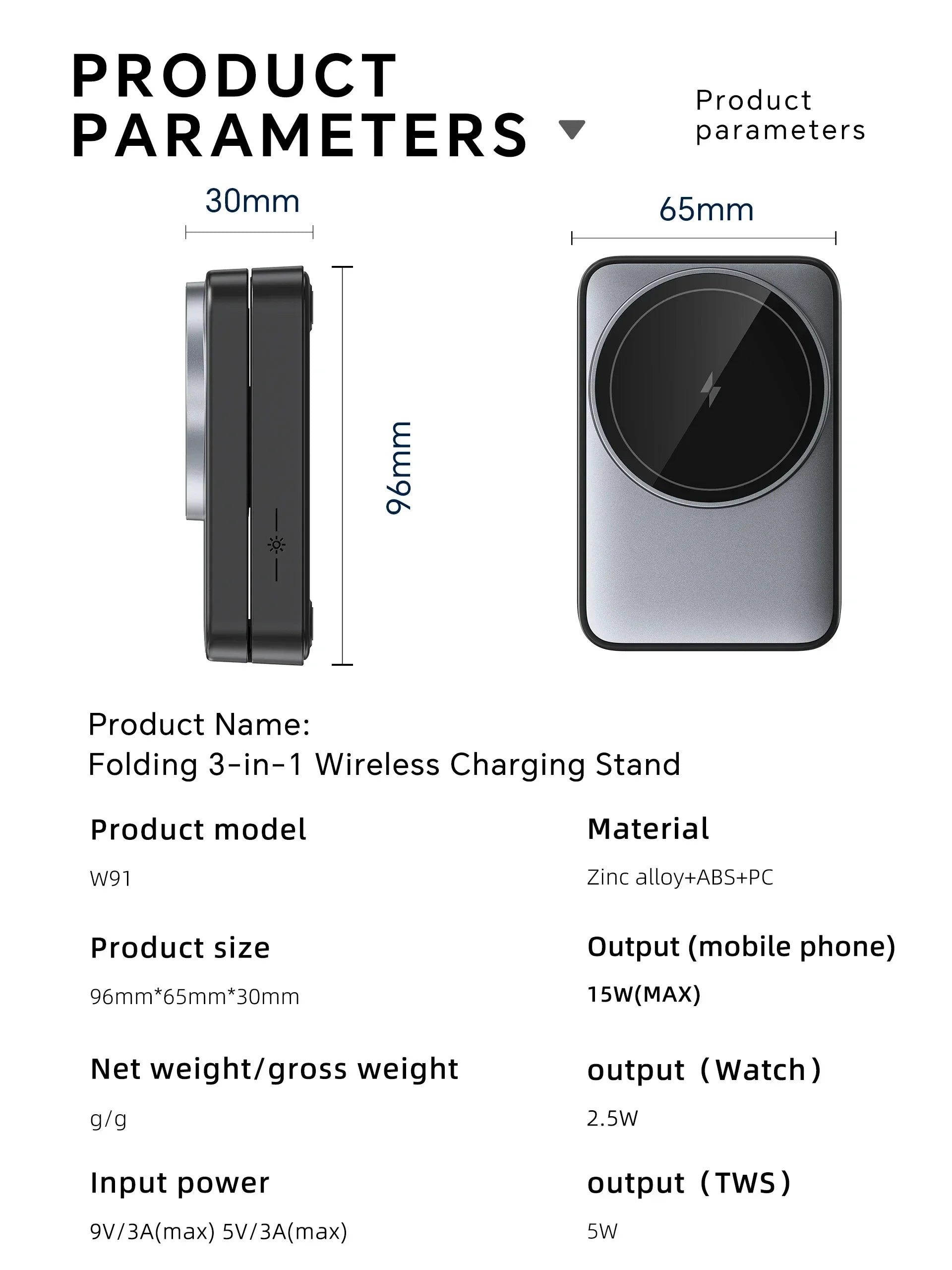 3 In 1 Magnetic Wireless Charger Stand For Magsafe iPhone 13 14 15 16 apple Watch 2-8 Airpods Pro Foldable Fast Charging Station