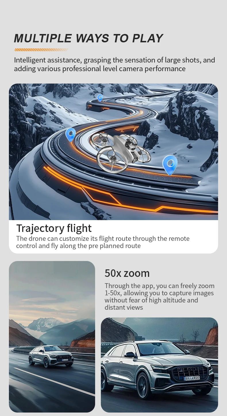 New Z4 Mini Drone 4K HD Camera  Aerial Photography Brushless Motor Optical flow positioning Large screen Rc Quadcopter Toys Gift