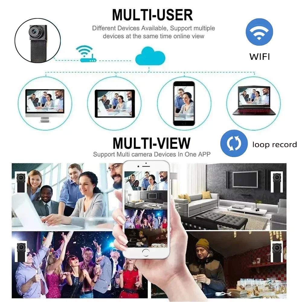 Brand new 4K HD mini WiFi camera, supporting remote viewing, motion detection, loop recording, home DIY wireless camera