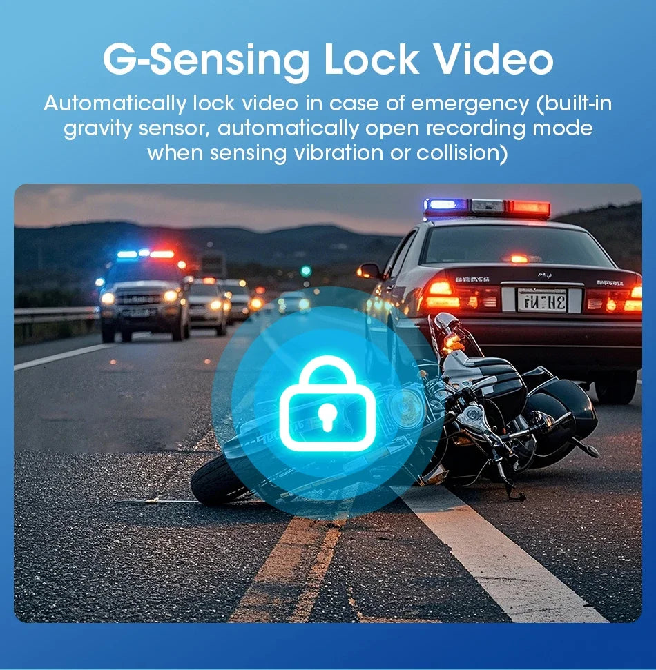 Jansite 8.1 Inch 4K Motorcycle CarPlay Screen 4K Dash Cam Wireless Android Auto Bluetooth GPS Navigation IPX7 Waterproof Display