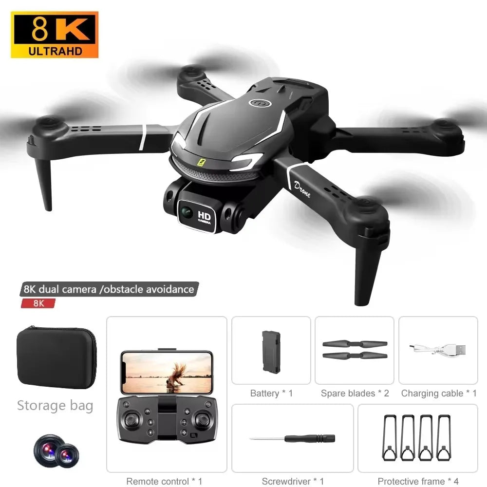 2025 New V88 8K Professional Aerial Dual-Camera Omnidirectional Obstacle Avoidance Mini Drone GPS Folding Quadcopter 10km Toys