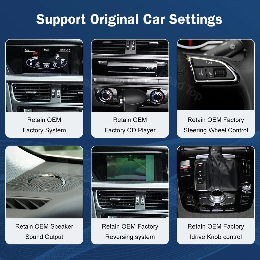 8.9 Inch 12.3"" Multimedia Display Touch Screen For Audi A4 S4 2009-2015 Airplay Miracast Function Wireless Carplay Android Auto