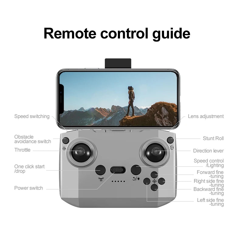 NEW GT3 Mini Foldable Drone With Lights 8k Aerial Photography Optical Flow Positioning 360° Obstacle Avoidance Helicopter Drone