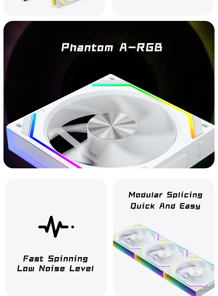 Jungle Leopard Interstellar V2RS 120mm ARGB Modular Wireless Splicing Infinite Mirror Ventilador Fans