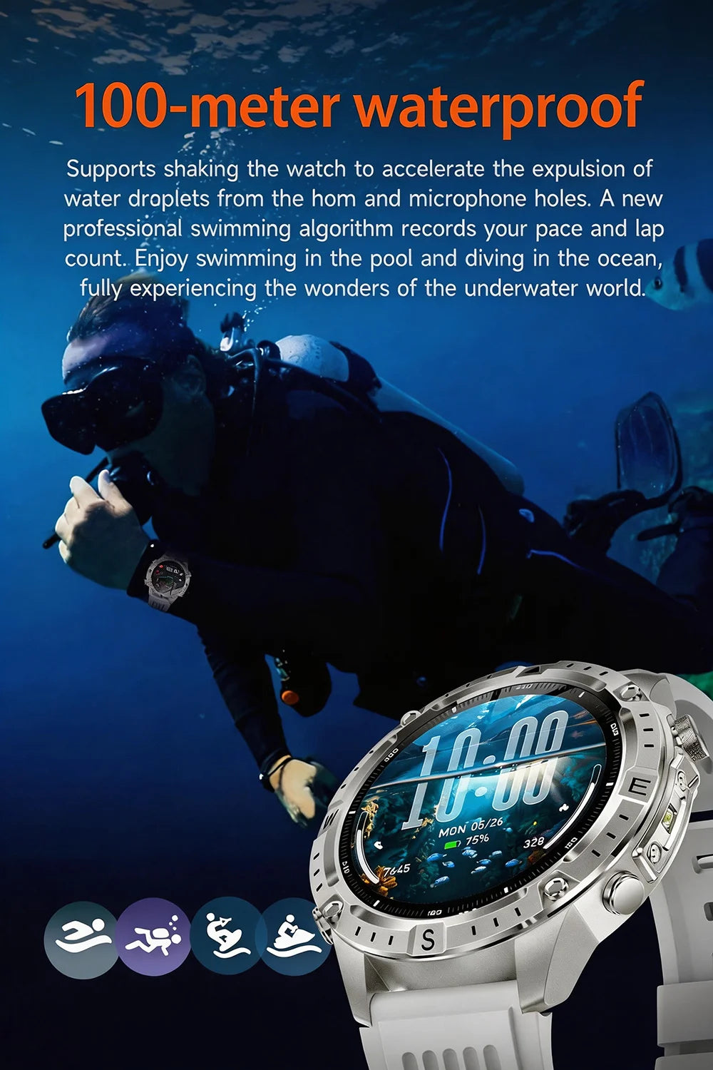 New Outdoor Offline GPS Map Smart Watch 2GB Memory AI Chat GPT Bluetooth Call 3ATM Waterproof AMOLED HD Men Sports Smartwatches