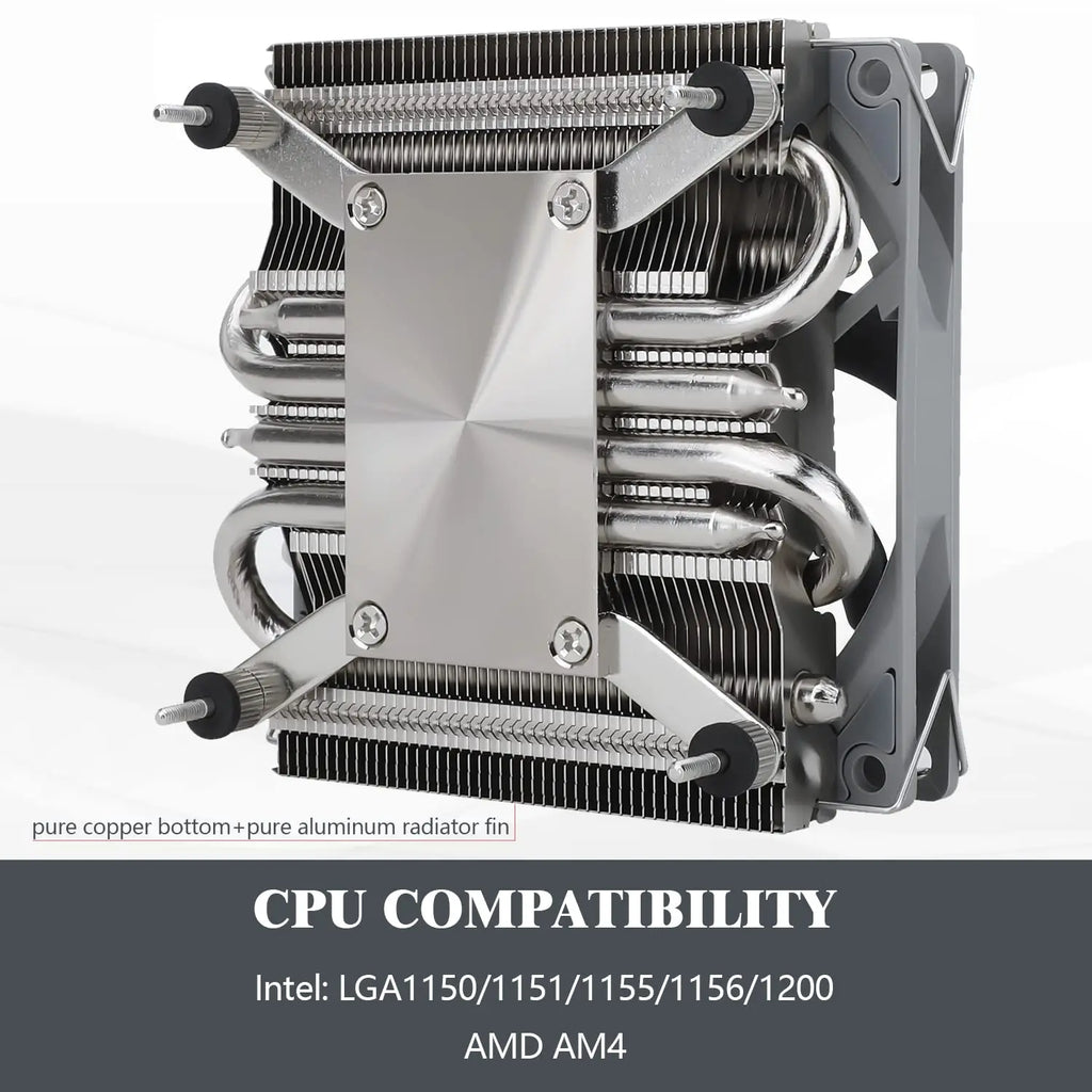 Thermalright AXP-90 X36 Black CPU Air Cooler with Quite 90mm PWM Fan 4 Heat Pipes 36mm Height for AMD AM4 Intel LGA 115X 1200
