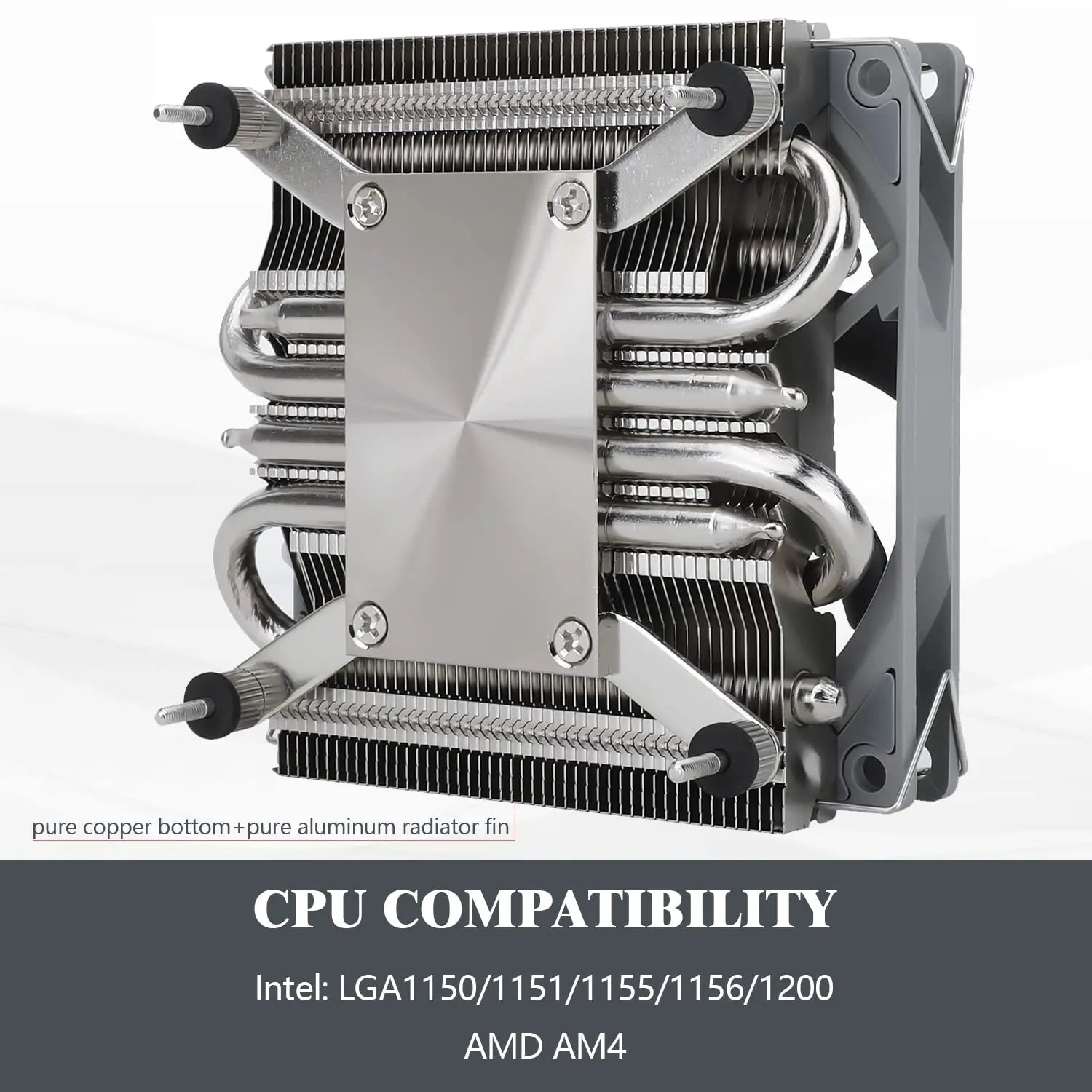 Thermalright AXP-90 X36 Black CPU Air Cooler with Quite 90mm PWM Fan 4 Heat Pipes 36mm Height for AMD AM4 Intel LGA 115X 1200