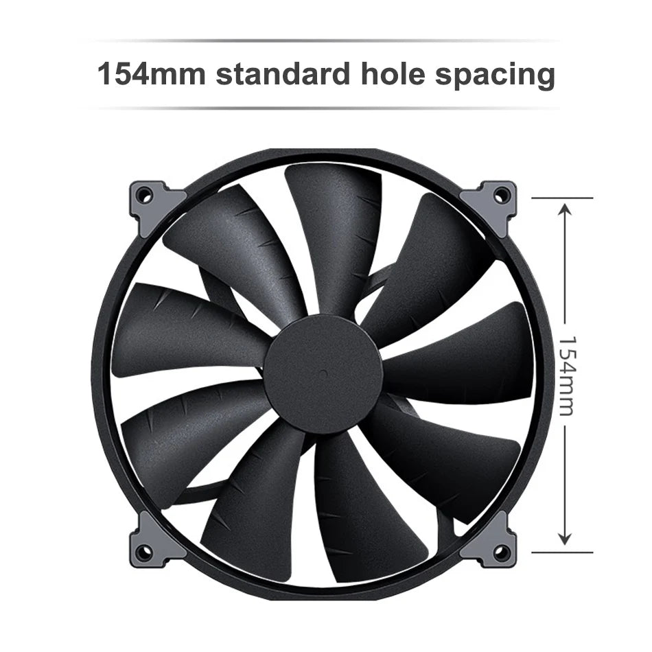 PHANTEKS F200SP Black High Air Volume Computer Case Fan 200mm 4Pin PWM Quiet Cooling Fan FDB Hydraulic Bearings