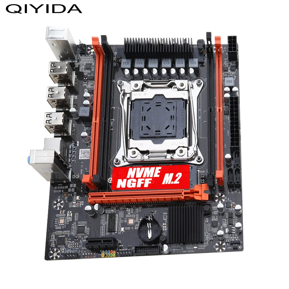 X99 Gaming Motherboard Kit with Xeon E5 2680 V4 DDR4 16GB=8Gx2 RAM M.2 NVME NGFF SATA USB for Desktop PC