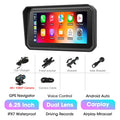 Jansite 5/6.25'' GPS for Motorcycles Carplay DVR Navigation Display Screen Android Auto Moto Accrssories IP67 Waterproof Monitor