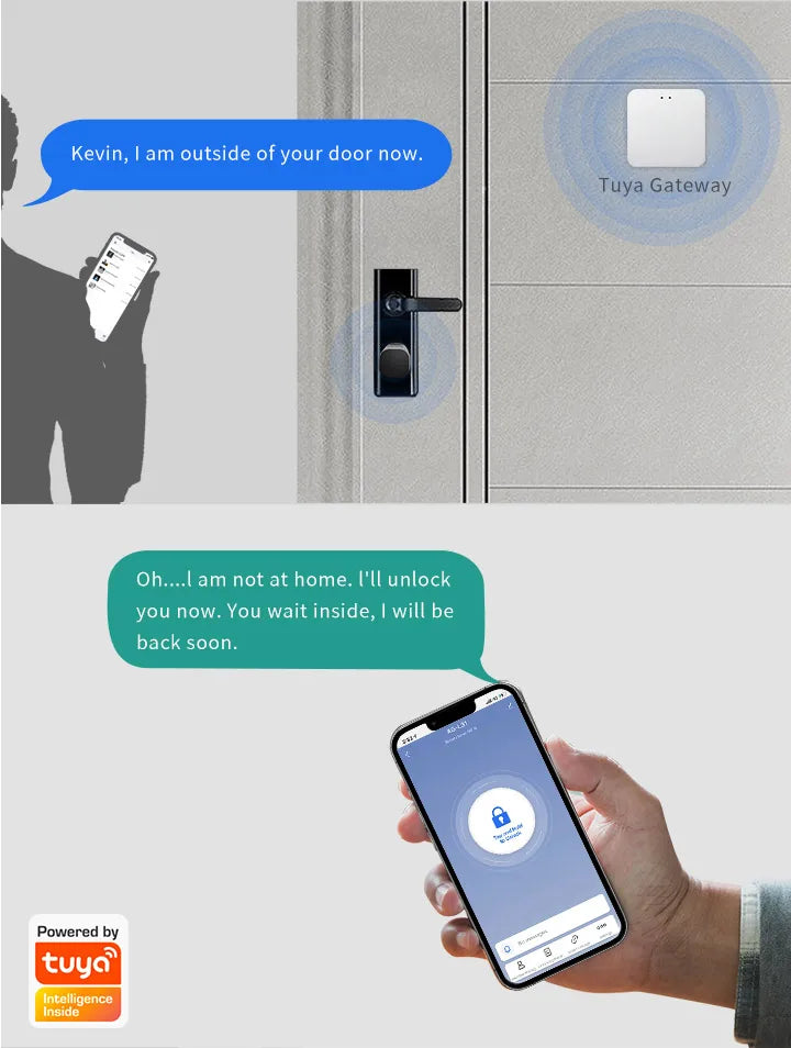 RAYKUBE L31 Tuya BLE Smart Fingerprint Electronic Door Lock Cylinder Lock With Tuya/ Smart Life APP Keys IC Card/NFC Unlock