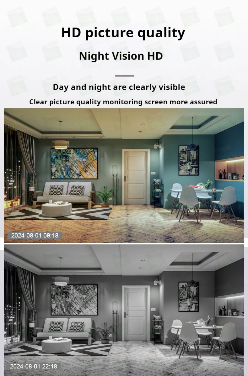 Q Brand Ultra-High Definition Small Camera Wireless Monitor Home Wifi Remote Mobile Phone 360-Degree Panoramic Mini Photography Indoor Home Connected Plug-In-Free Cat Eye Non-Micro Non-Invisible Non-Hidden
