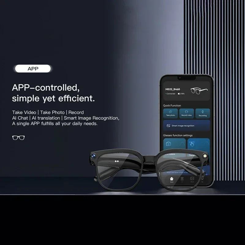 Lenovo 2026 8K HD AI Smart Glasses Multifunctional Translation Photo Video Record Bluetooth Call Music Player Camera Glasses New