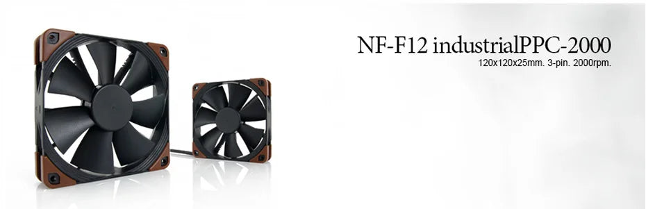 Noctua NF-F12 industrialPPC Computer Case Fan Silent 120mm PWM 12V/24V 2000/3000RPM 12cm CPU Cooling Fan