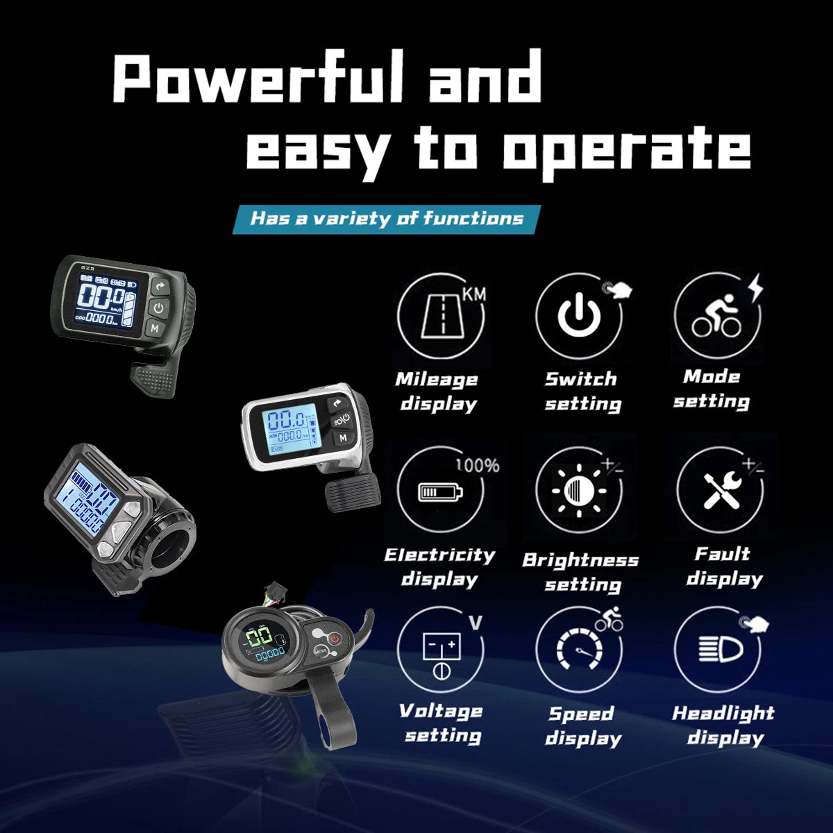 Electric Bike Kits Brushless Controller 36V 48V 350W Electric Bicycle LCD Display E-Scooter E-Car Accessories 124DX GZ3 S5 S887