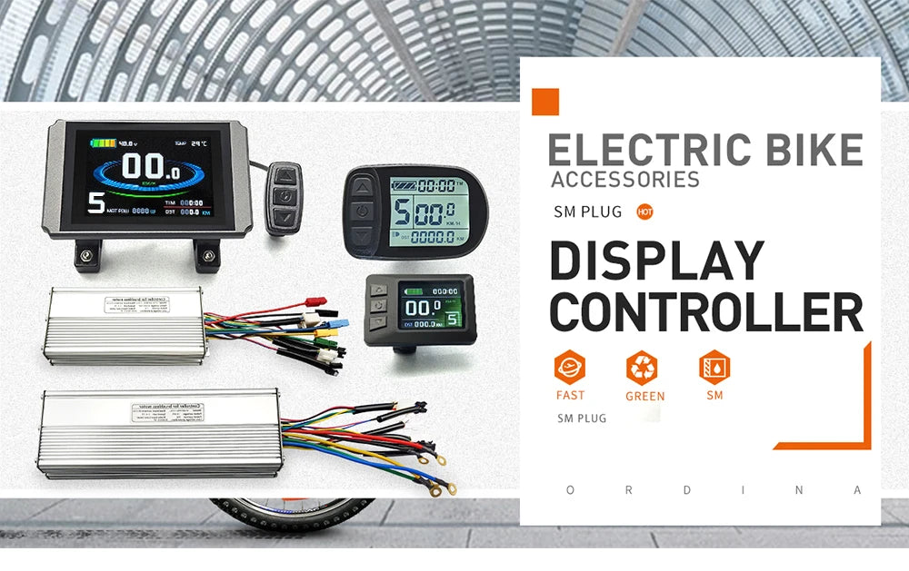 KT Ebike 30A 35A 50A 1000W 1500W 3000W Controller and Display 36V/48V LCD5 LCD7C LCD8H Electric Bicycle Bike Display Controller