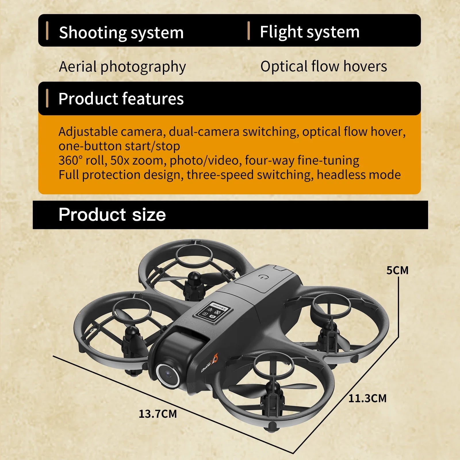 YL3 Mini Drone 8k Camera 180° ESC Optical Flow Positioning WIFI Aerial Photography Remote Control Aircraft G-safe Drone Toy Gif