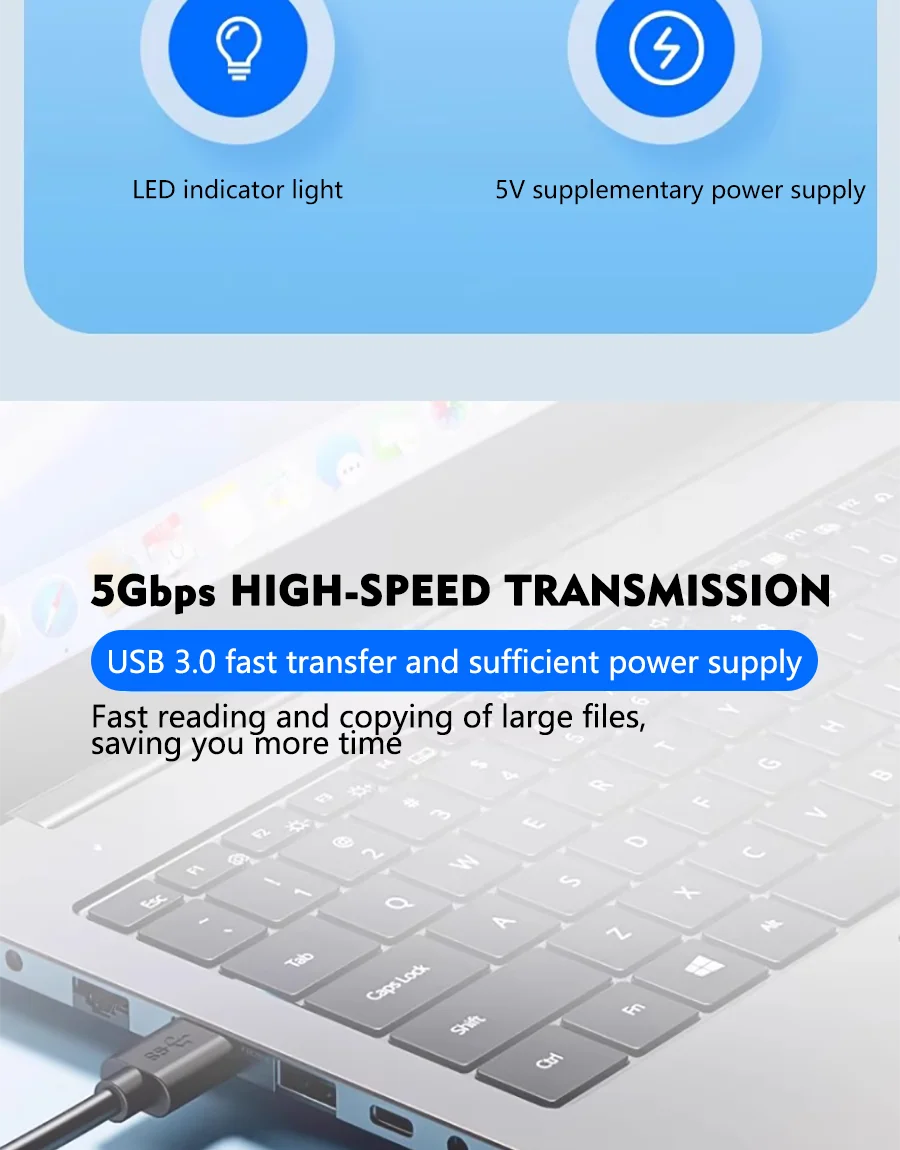 JUMPEAK 4 Port 7 Port USB Hub USB3.0 Expander Docking Station Splitter With Power Adapter With Switch For Laptop PC Multi-Device
