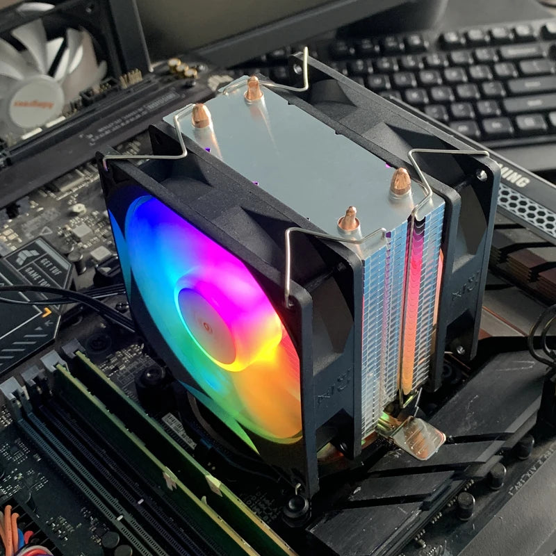 X99 CPU Air Cooler 2/4 Heat pipes 3PIN/4PIN Quiet CPU RGB Cooling Fan For Intel LGA 775 1366 1151 1155 1200 1700 2011 AM4 AM5