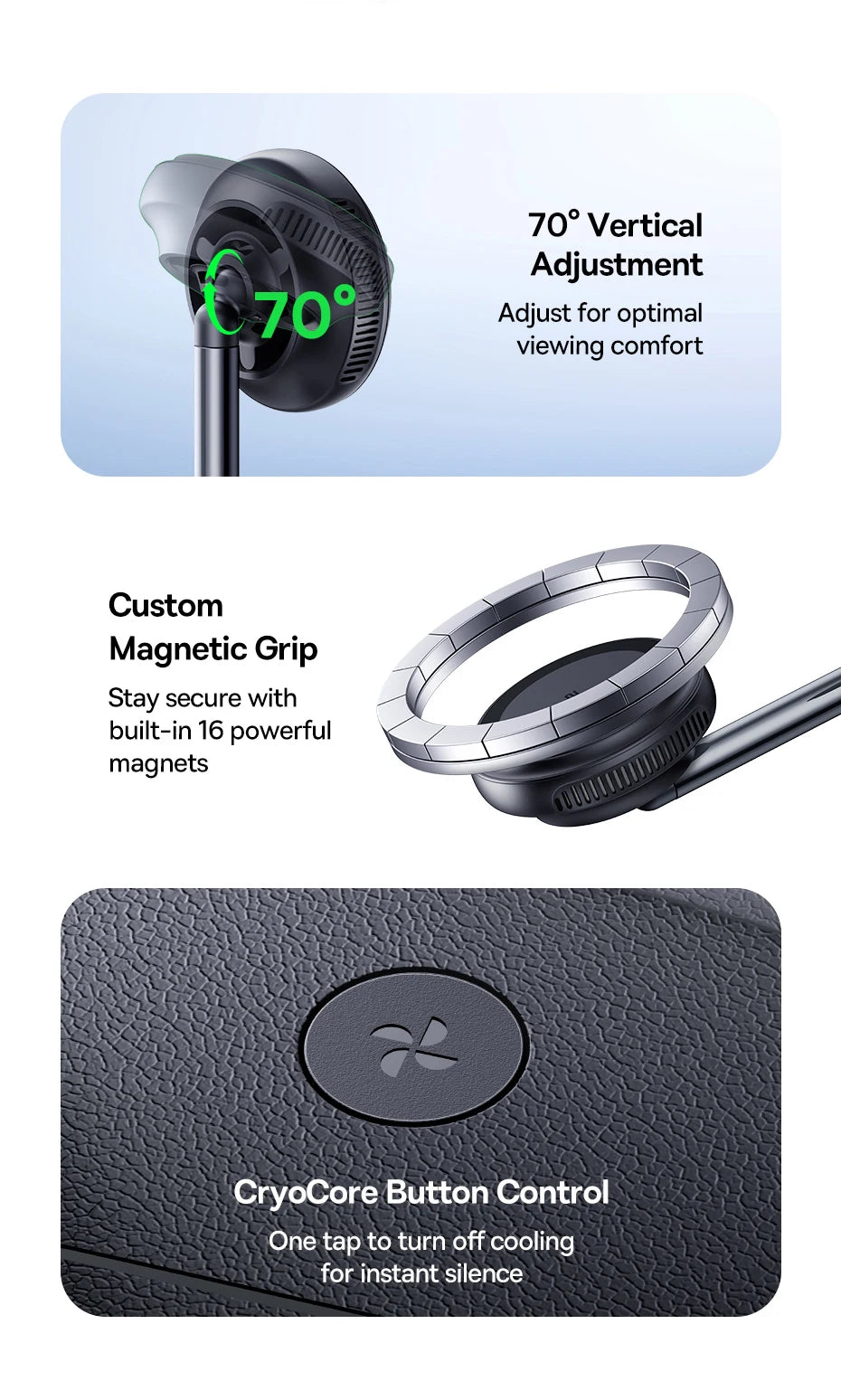Baseus 22.5W 3-in-1 Wireless Charger Stand Qi2 15W Magnetic Fast Charging TEC Cooling For iPhone 16 15 14 AirPods Apple Watch
