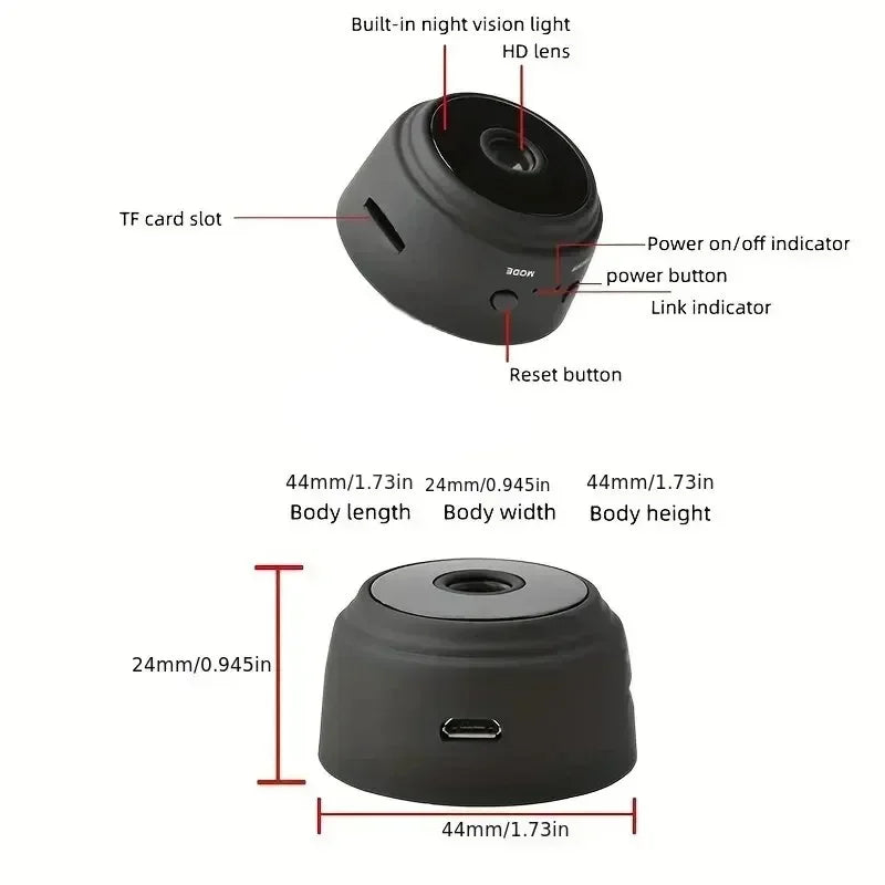 A9 Wifi Mini Camera 1080P Security Monitoring Wireless Remote Night Vision Video Surveillance Smart Home Mini DV Cam HD Camera