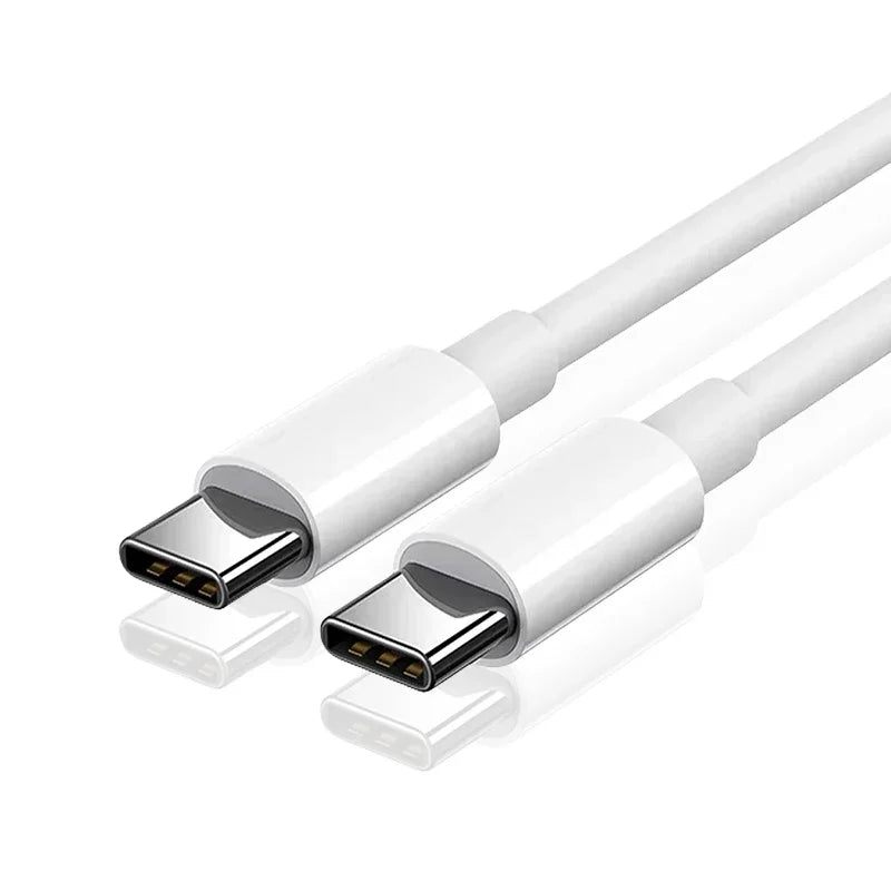 3PCS PD 100W USB C to USB Type C Cable Fast Charge Data Cable For Iphone 15 15Pro Huawei Samsung Xiaomi Data Line White 1M 2M