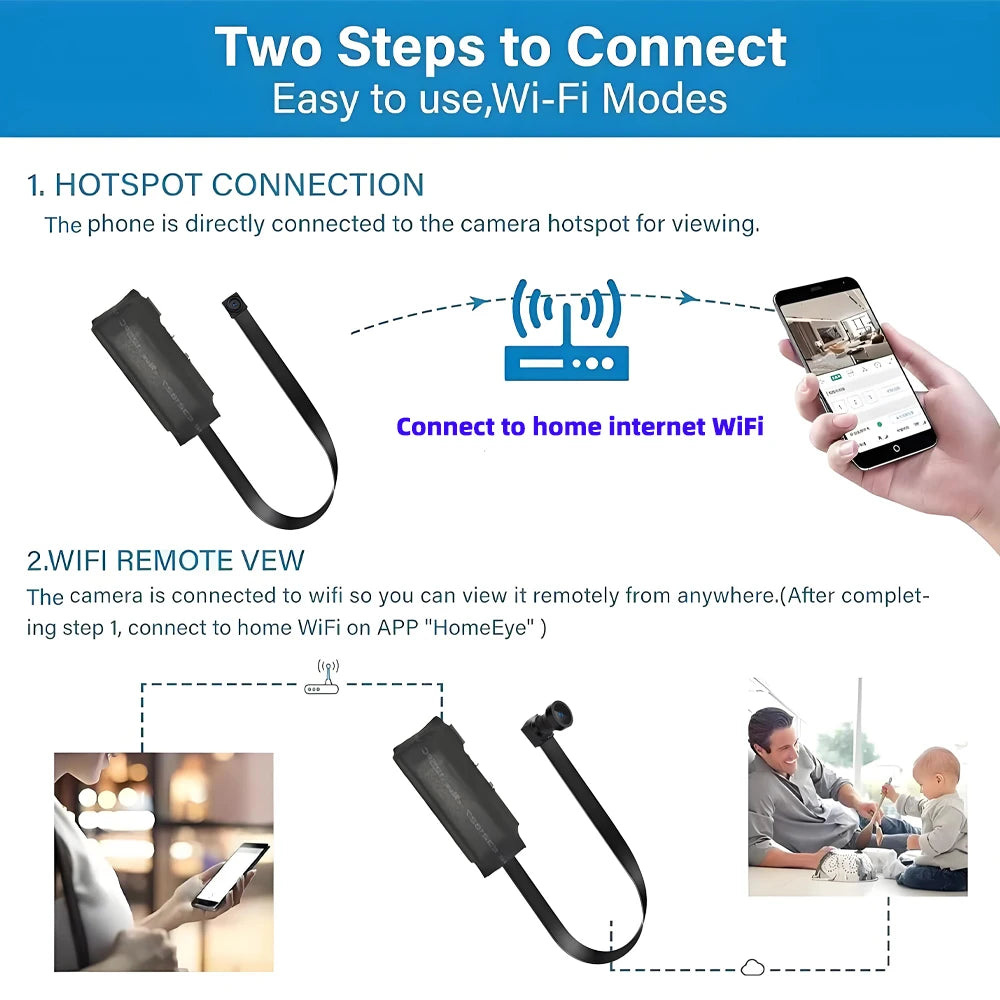 4KHD mini WiFi camera with remote viewing, mobile detection and other functions, home DIY nanny style wireless HD camera