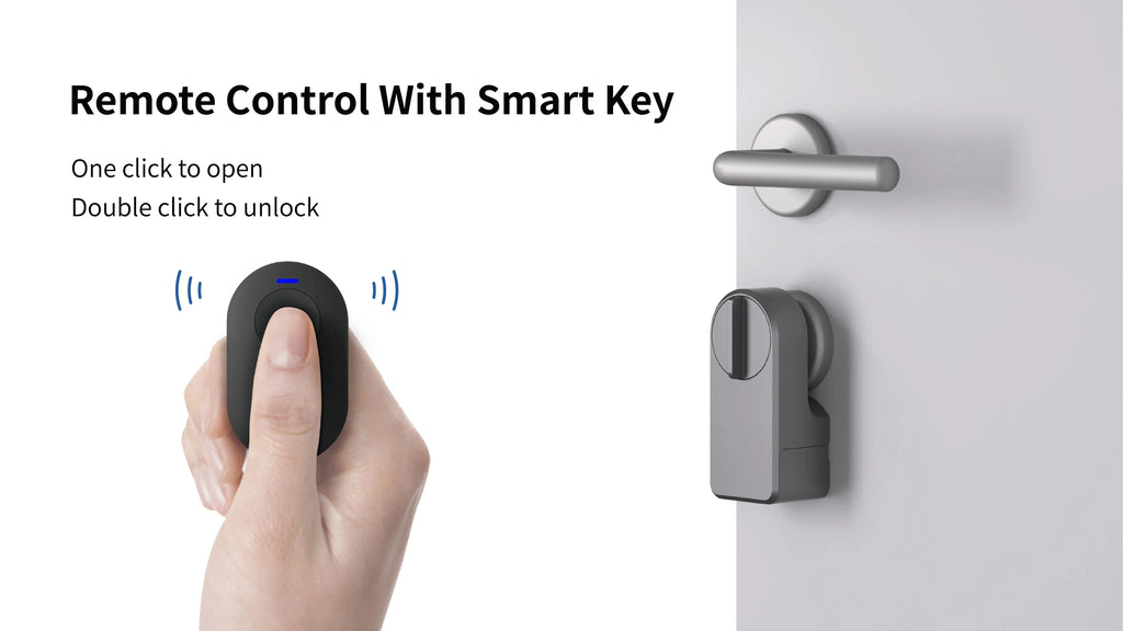 CDOK A1Pro Tuya Bluetooth smart lock is installed on the traditional door lock manual knob to achieve smart unlocking