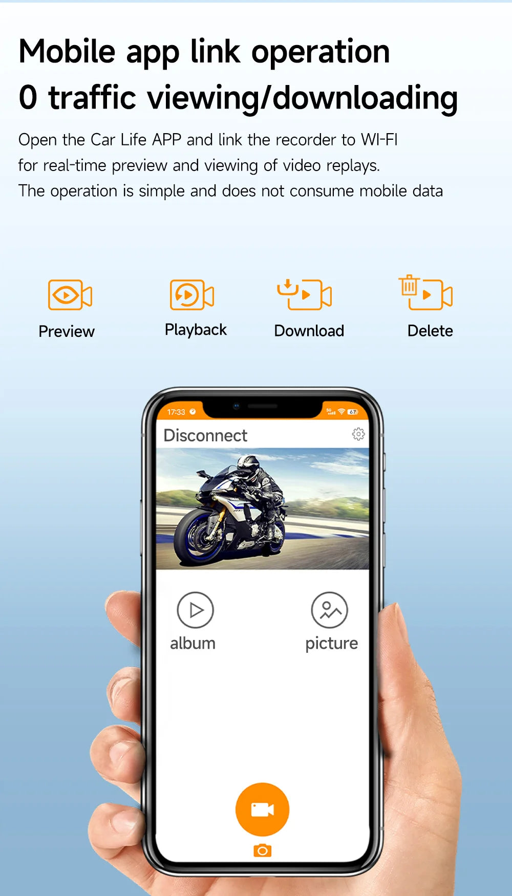 2024 Motorcycle GPS Navigation 2K HD Recorder Wireless CarPlay Android Auto Multimedia Player IP67 Waterproof Screen Bluetooth
