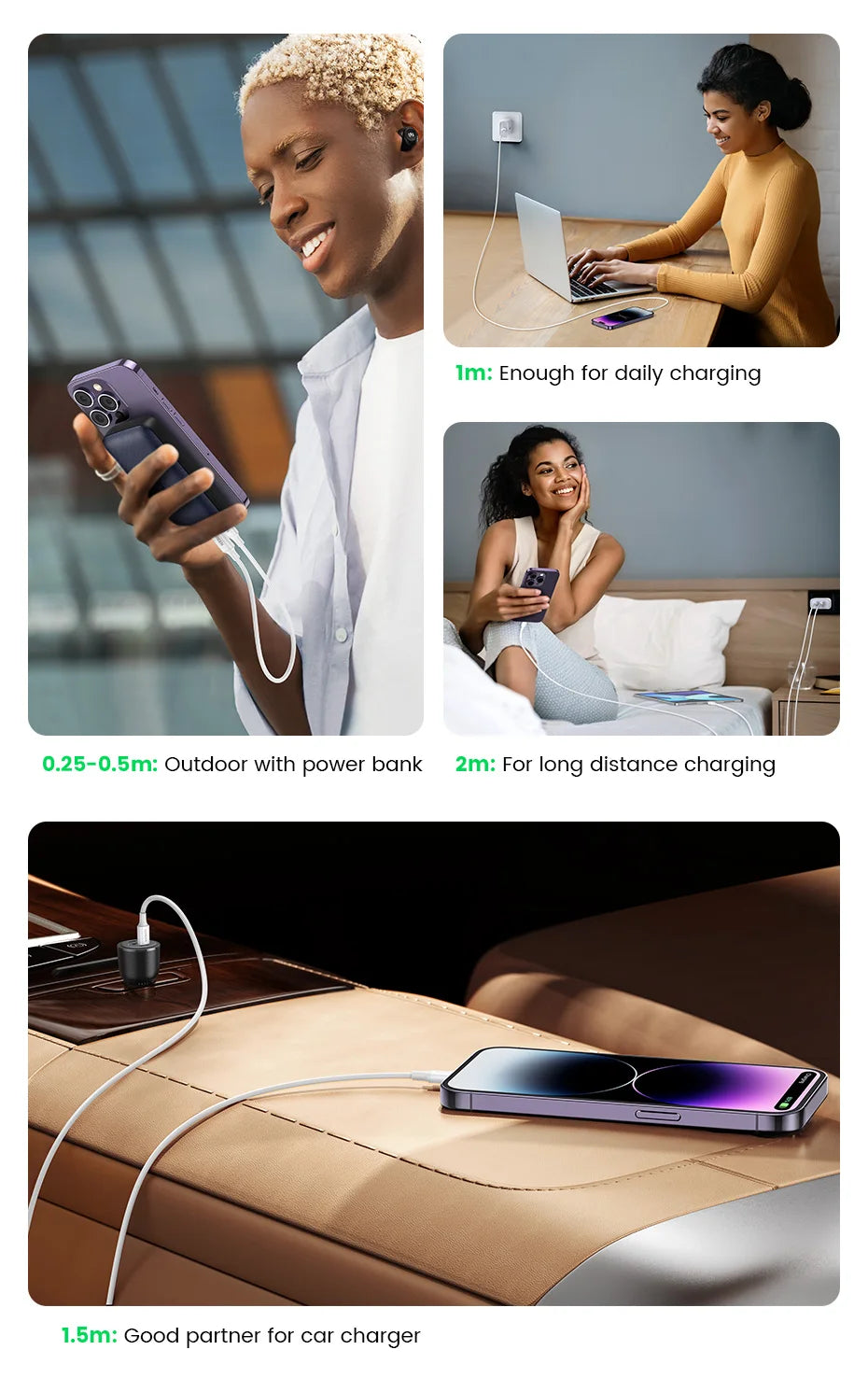 UGREEN MFi 20W PD USB C to Lightning Cable for iPhone 14 13 12 Pro Max Fast Charging for iPad Mini Phone Type C Cable