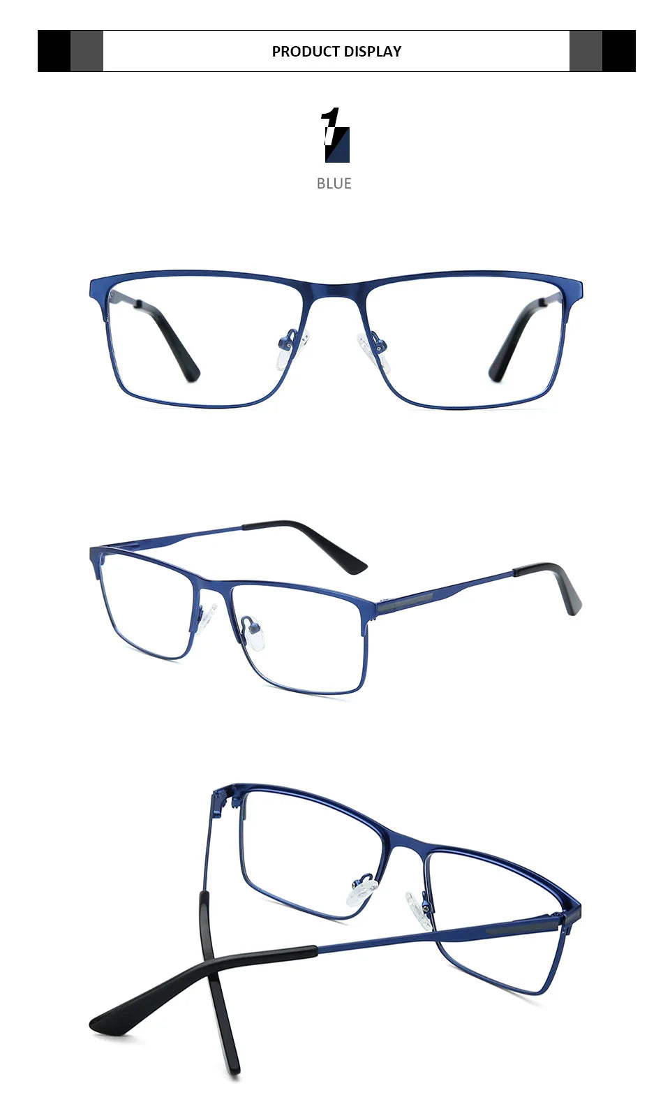 ZENOTTIC Titanium Progressive Prescription Glasses Men Square Anti Blue Light Photochromic Eyewear Optical Myopia Eyeglasses