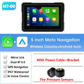 Jansite 5/7 inch Portable Carplay Motorcycle DVR GPS Navigation IPX7 Waterproof LCD Display For Wireless CarPlay Android Auto