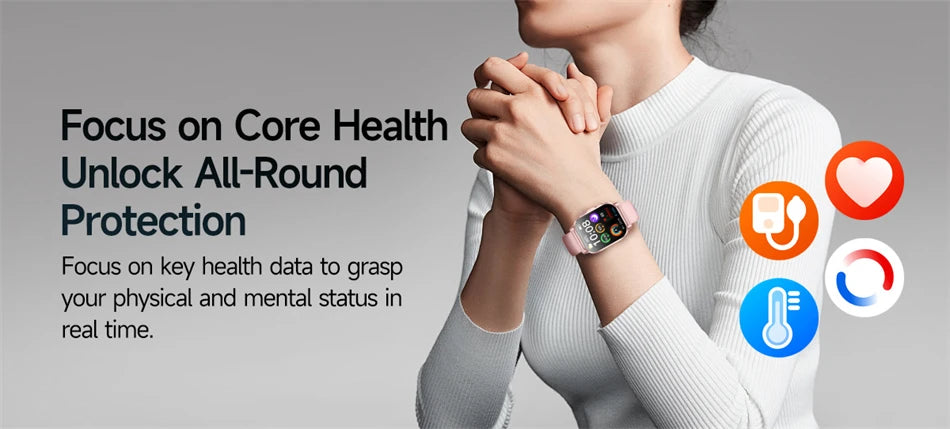 2026 New Health Nursing Grade Smart Watch Men Blood Lipid Uric Acid Tracker ECG+PPG Clock Bluetooth Call Smartwatches Men Women