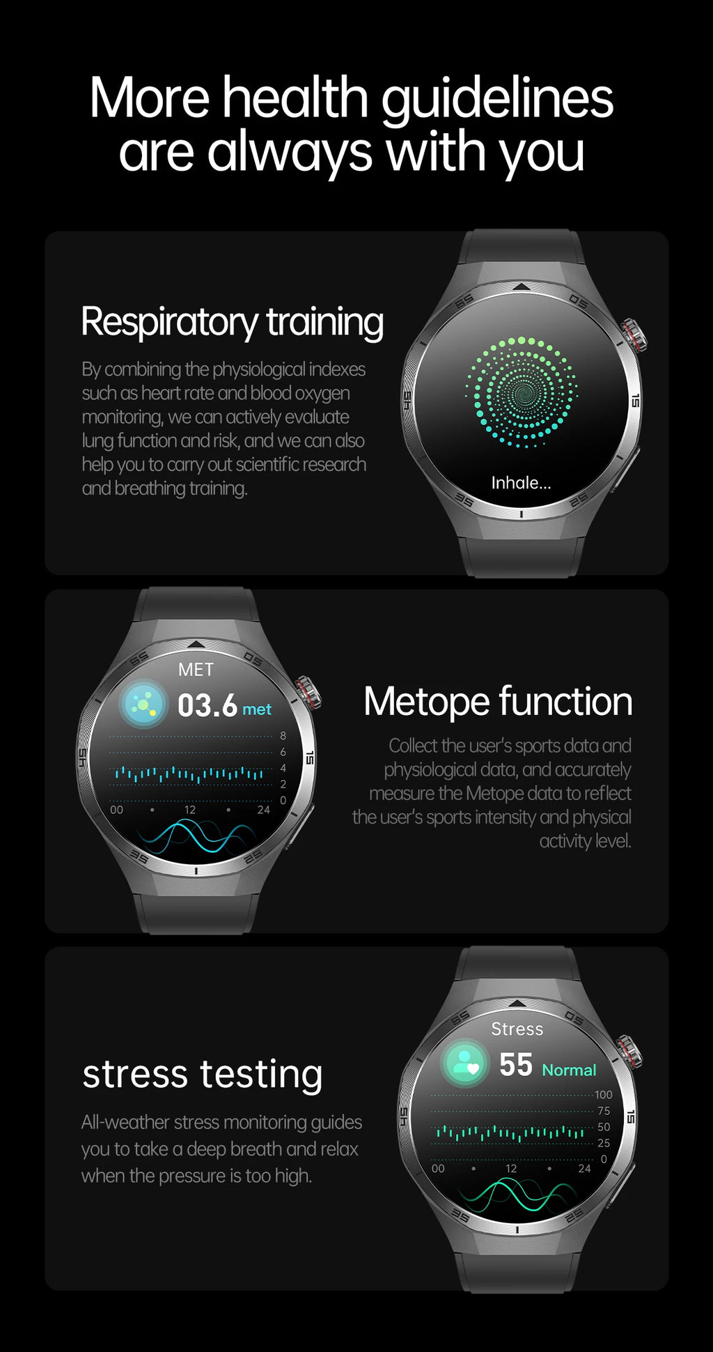 2026 Health Nursing Grade New Blood pressure Smart Watch Men Lipid Uric Acid Tracker ECG+PPG Clock HD Call NFC Smartwatch Women