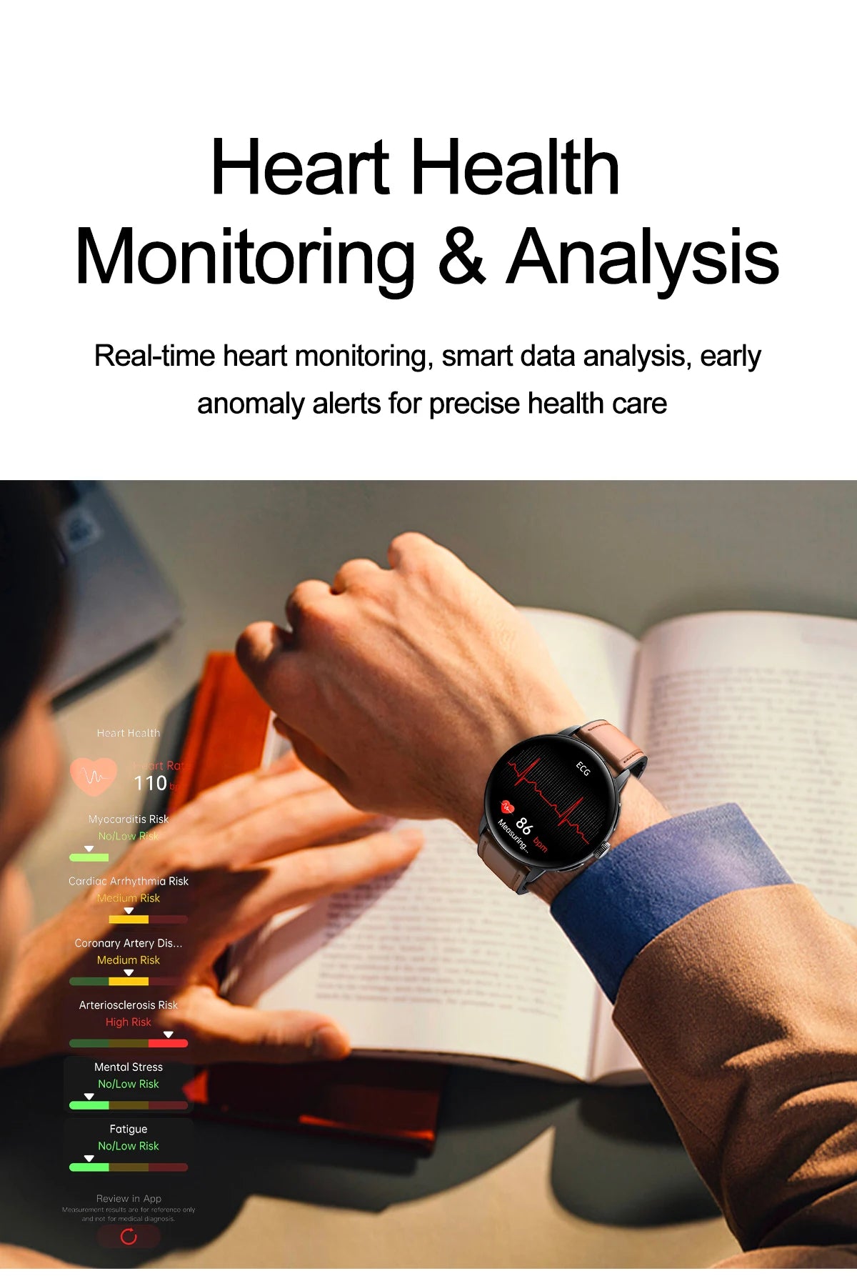 2026 New AI Accurate Diagnosis Body Fat Uric Acid BP ECG SmartWatch HD AMOLED Screen call Sport Health Smart watch For Men women