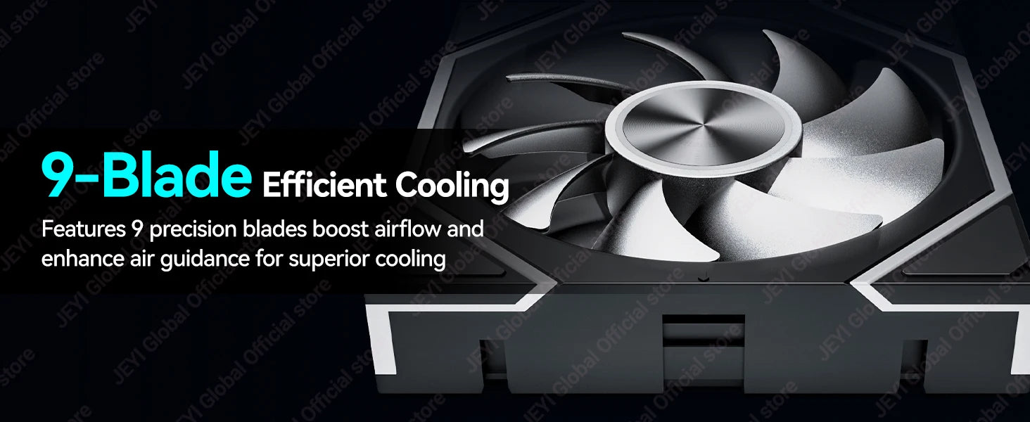 JEYI 12CM ARGB PC Fans Hydro Bearing Fan Infinity Mirror 30dB(A) cooling fan 5V3pin PWM 800-2000RPM Forward/Reverse Blade Fan