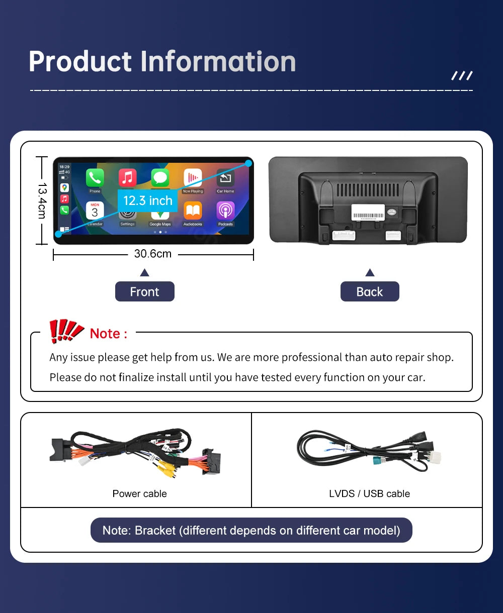 New 12.3" Linux Touch Screen for Mercedes Benz W205 GLC C V Class V447 GLA CLA NTG5.0 2015-2019 Wireless Carplay Android Auto
