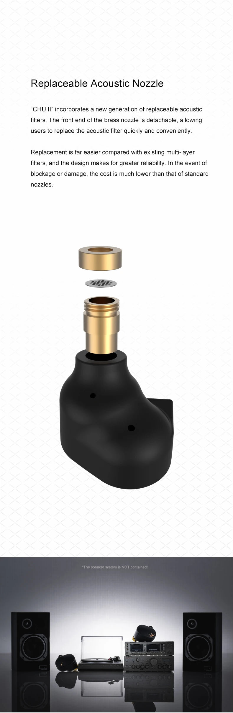 MOONDROP CHU II High Performance Dynamic Driver IEMs Interchangeable Cable in-Ear Headphone