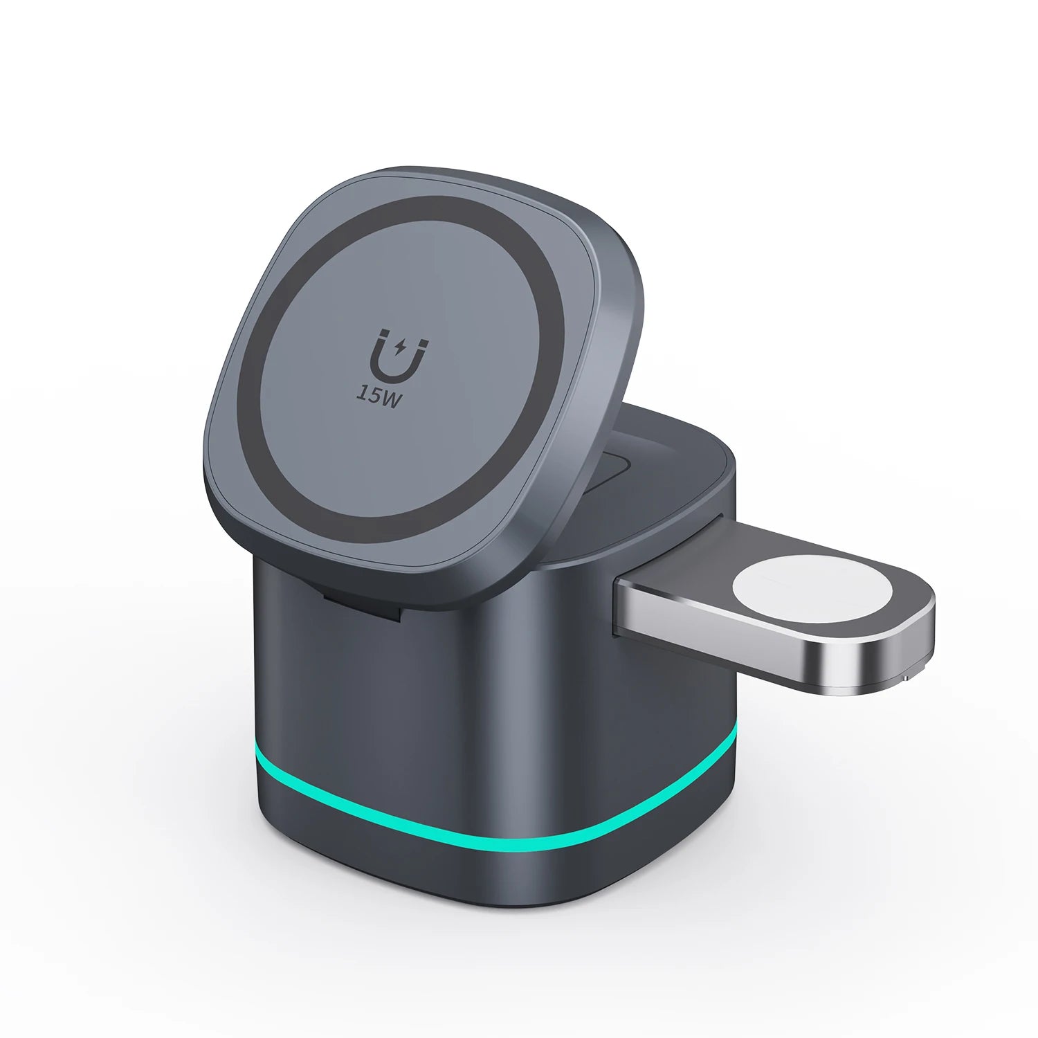 3 IN 1 15W Magnetic Wireless Charger Stand For Magsafe iPhone 17 16 Pro Max 15 14 13 12 Apple Watch 11 Airpods Pro Fast Charging