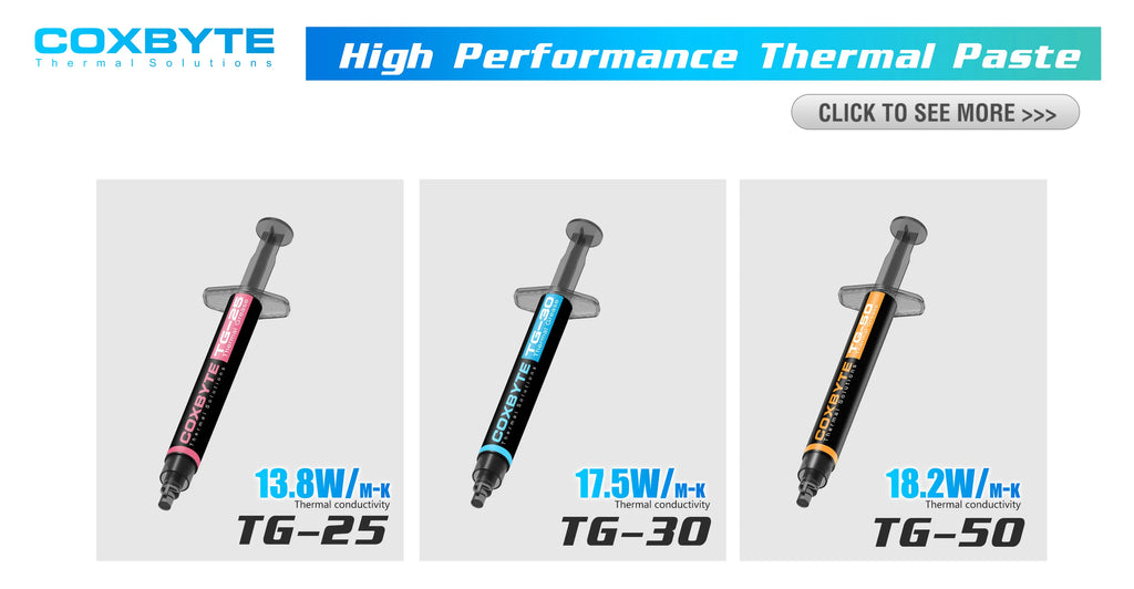 Coxbyte Thermal Paste 18.2W/mk for CPU Cooler AMD Intel Processor Computer Cooling Fan VGA GPU Compound Heatsink Plaster