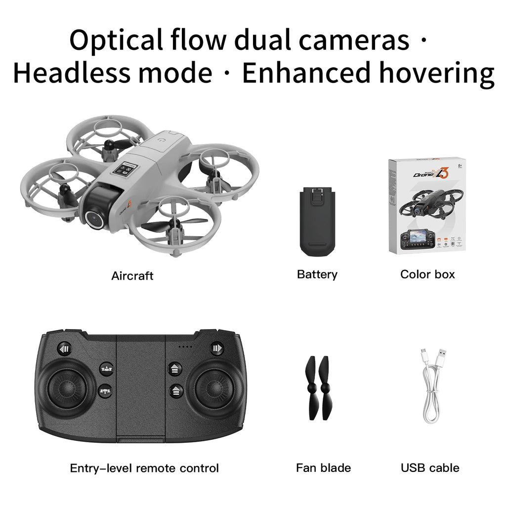 2026 Mini Quadcopter Screen Aerial Photography High-Definition Dual-Camera Foldable 3D Flip App Control Drone Optical Flow