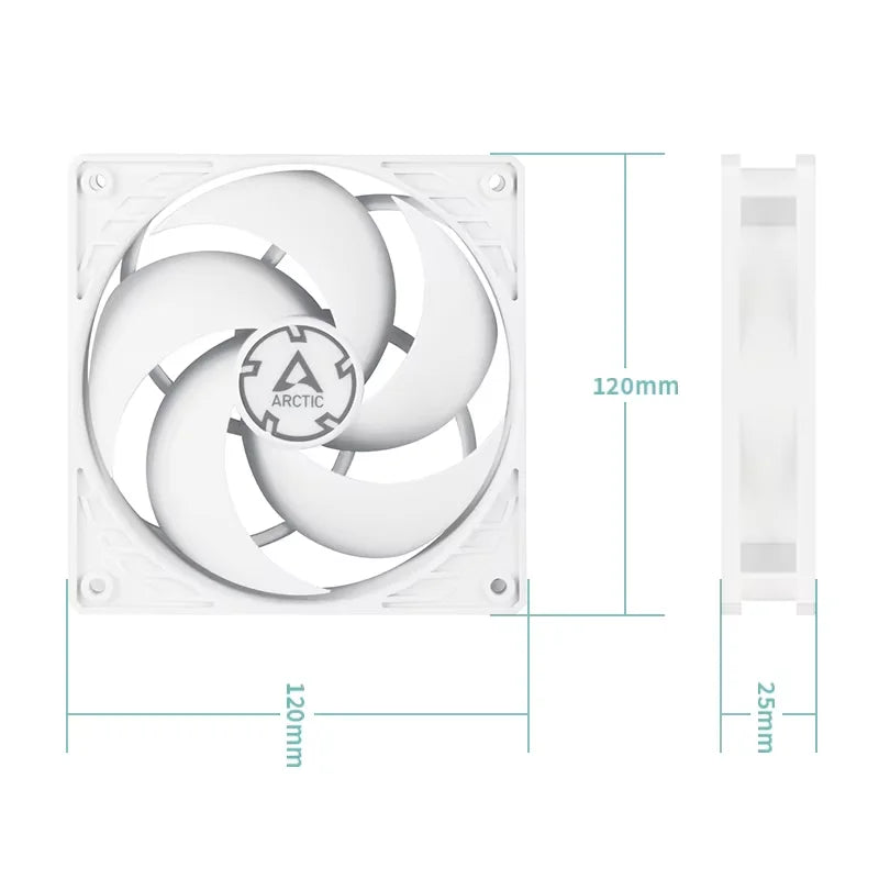 ARCTIC P12 PWM Fan, 120mm Case Fan with PWM, Pressure-optimised, Quiet Motor, Computer, Fan Speed: 200–1800 RPM